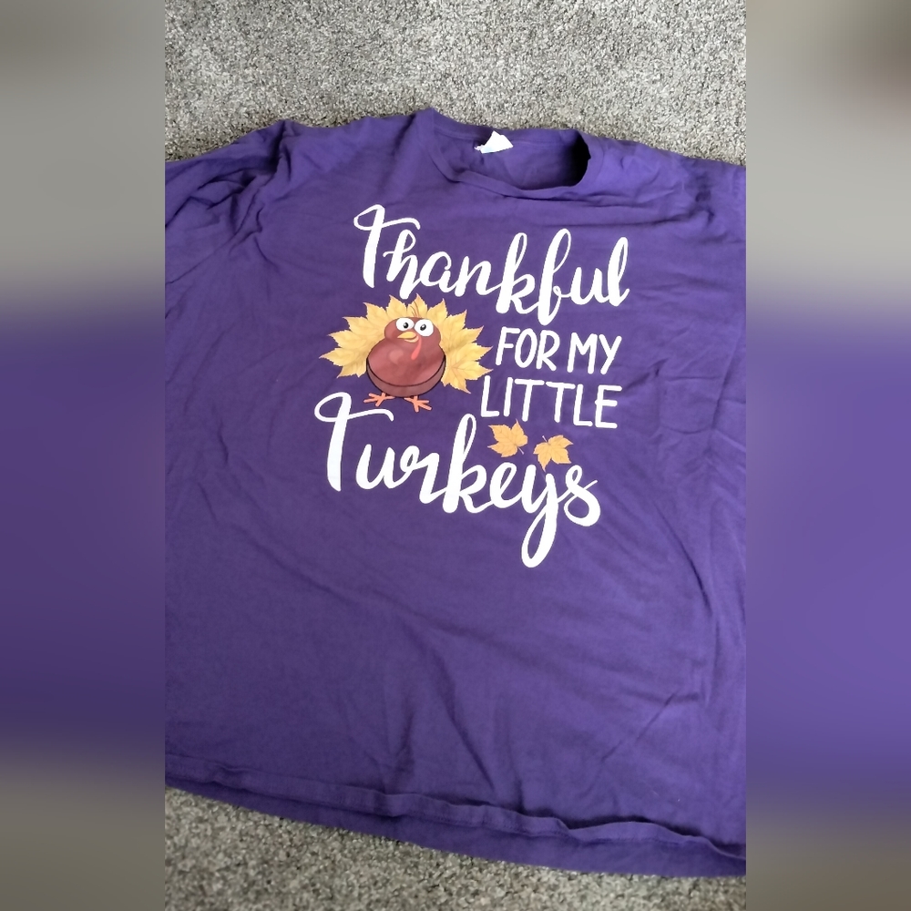 Purple t shirt thanksgiving